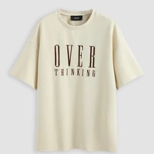 “Over Thinking” oversized graphic tee